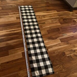 Black and White Checkered Table Runner